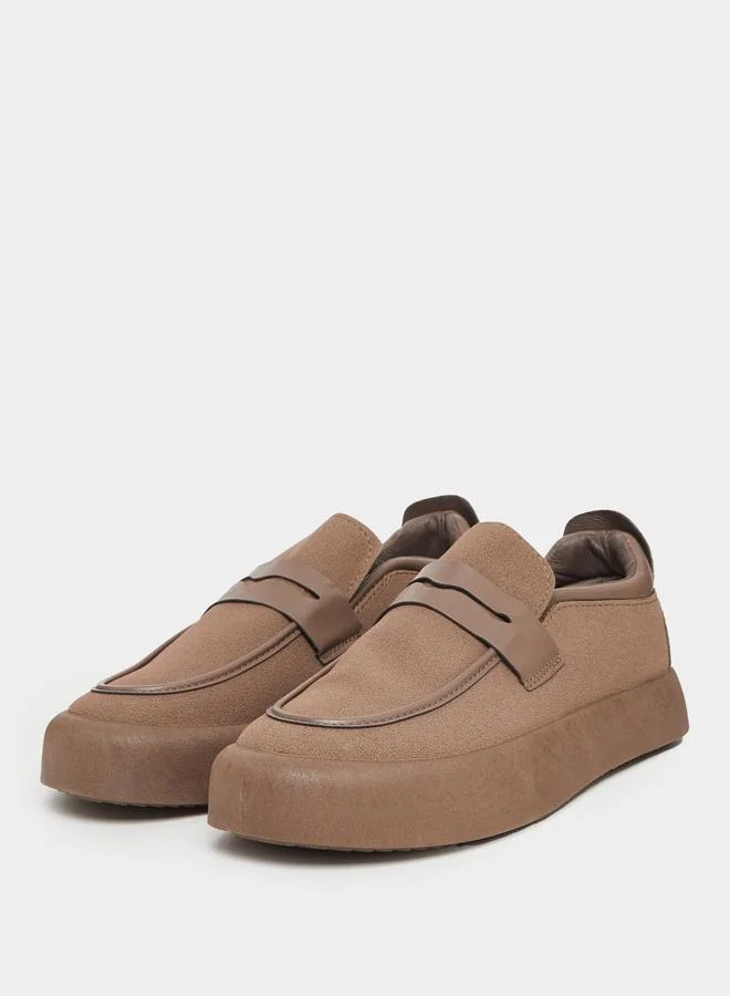 ستايلي أحذية لوفر مظهر جلد سويدي